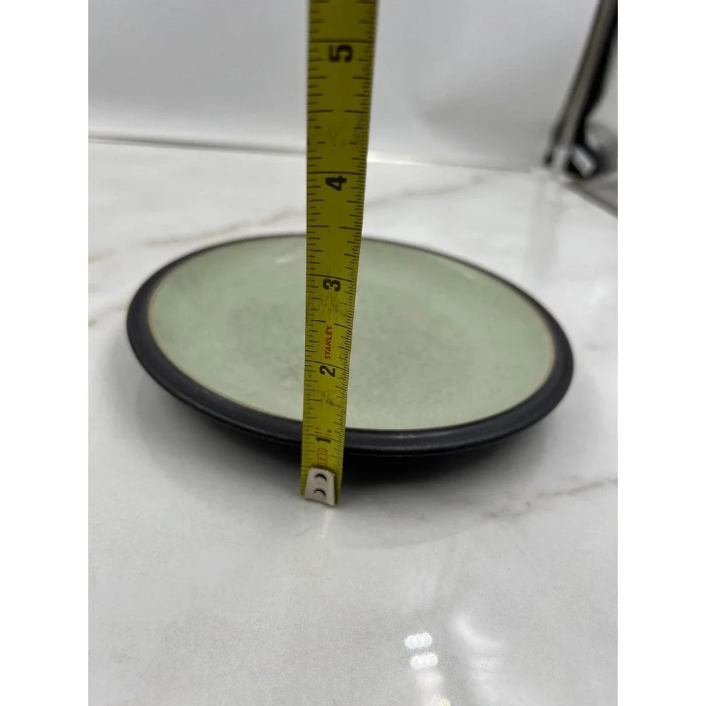 Denby Energy Celadon Green Charcoal Gray Salad Plates Set of 2 Made in England